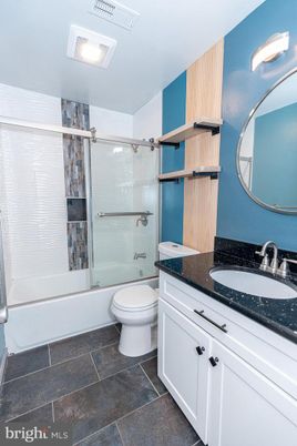 Bathroom, Dual Sink Vanities, Glass Shower, Interior