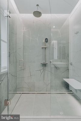 Bathroom, Glass Shower, Interior, Marble Walls