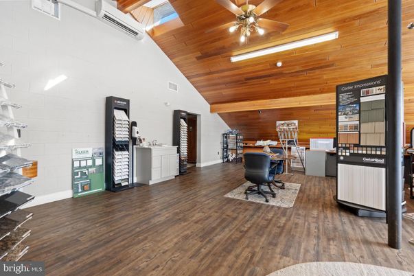 Home Office, Interior, Wooden Ceilings, Wood Texture Flooring, Wooden Walls
