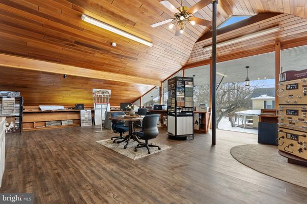 Home Office, Interior, Wooden Ceilings, Wood Texture Flooring, Wooden Walls