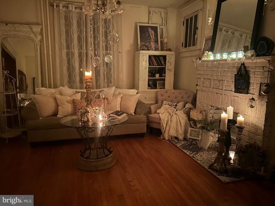 Fireplace, Interior, Living room, Stone Walls, Wood Texture Flooring