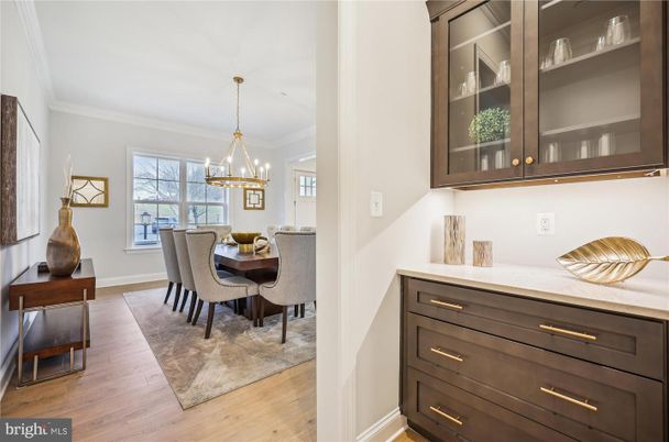 Chandelier, Dining room, Interior, Pendant Lights, Wood Texture Flooring