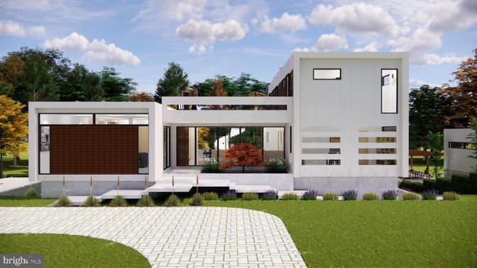 Attached, Backyard, Exterior, Facade, Modern