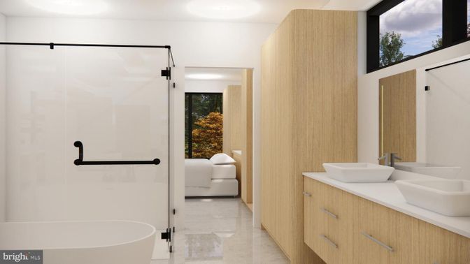 Bathroom, Dual Sink Vanities, Free Standing Baths, Interior