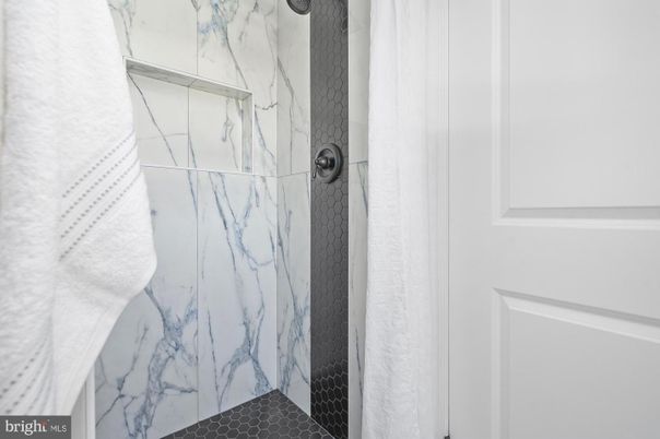 Bathroom, Glass Shower, Interior, Marble Walls