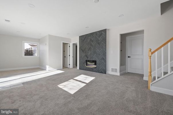 Empty room, Fireplace, Interior, Recessed Lighting