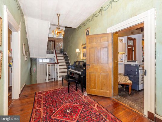 Chandelier, Interior, Piano, Wood Texture Flooring