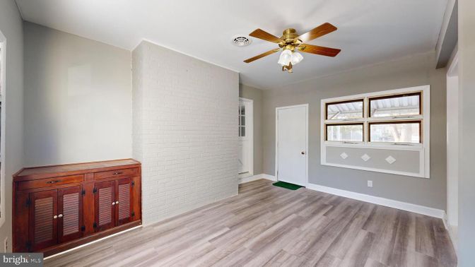 Empty room, Interior, Stone Walls, Wood Texture Flooring