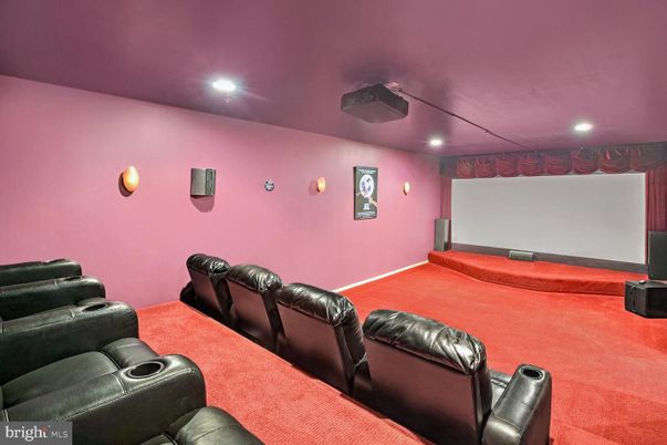 Home Theatre Room, Interior, Projection Screen, Recessed Lighting, Theatre Room