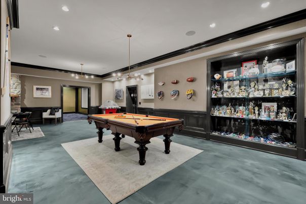 Billiard Table, Game Room, Interior, Pendant Lights, Recessed Lighting