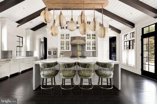 Interior, Kitchen, Recessed Lighting, Stainless Steel Appliances, Wooden Beams, Wood Texture Flooring
