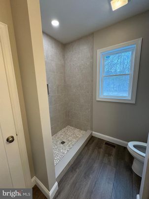 Bathroom, Interior, Recessed Lighting, Wood Texture Flooring