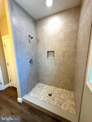 Bathroom, Interior, Recessed Lighting, Stone Walls