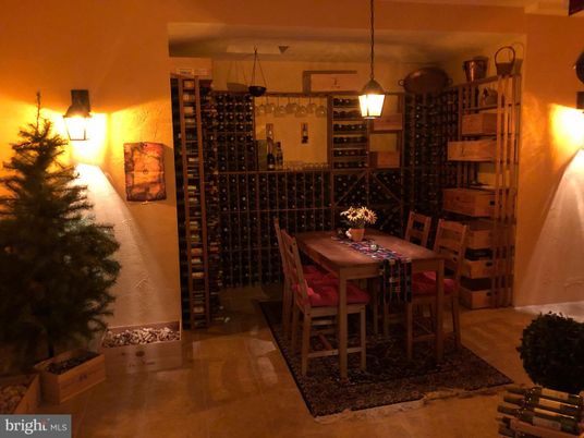 Dining room, Interior, Pendant Lights, Wine Storage