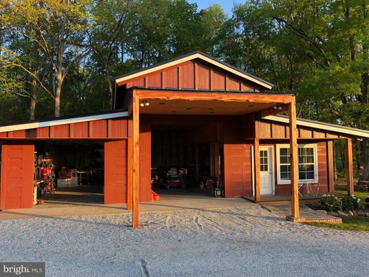 Detached Garage, Exterior, Facade, Log Home