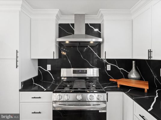 Interior, Kitchen, Marble Walls, Stainless Steel Appliances