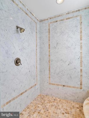 Bathroom, Interior, Marble Walls, Recessed Lighting