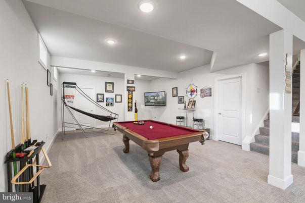 Billiard Table, Game Room, Interior, Recessed Lighting