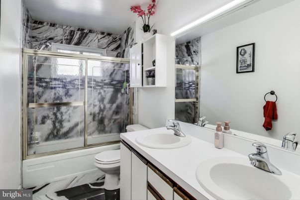 Bathroom, Dual Sink Vanities, Glass Shower, Interior, Marble, Marble Walls