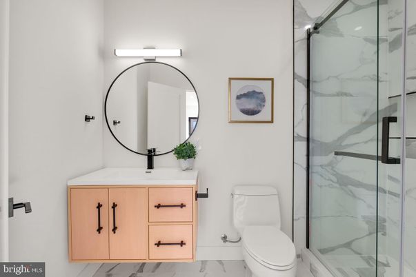 Bathroom, Glass Shower, Interior, Marble, Marble Walls