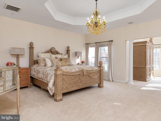 Bedroom, Chandelier, Interior