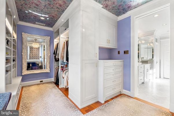 Chandelier, Interior, Recessed Lighting, Walk-in Closets, Wood Texture Flooring