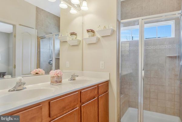Bathroom, Dual Sink Vanities, Glass Shower, Interior