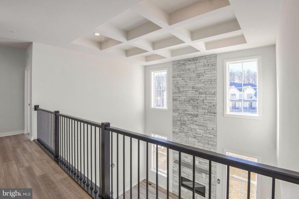 Interior, Recessed Lighting, Stone Walls, Wood Texture Flooring