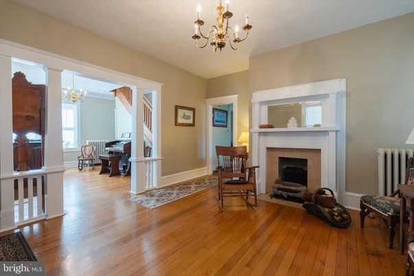 Chandelier, Fireplace, Interior, Piano, Wood Texture Flooring