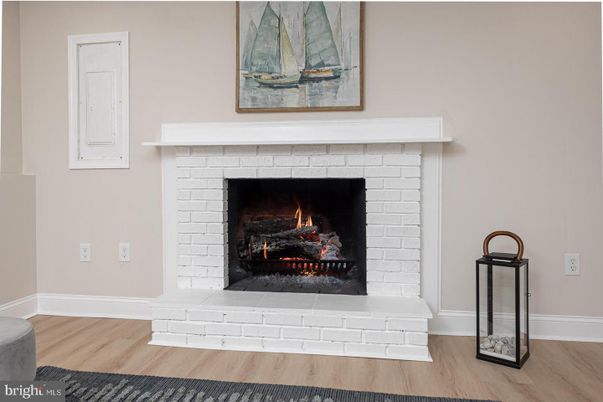 Fireplace, Interior, Wood Texture Flooring