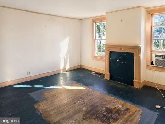 Empty room, Fireplace, Interior, Wood Texture Flooring