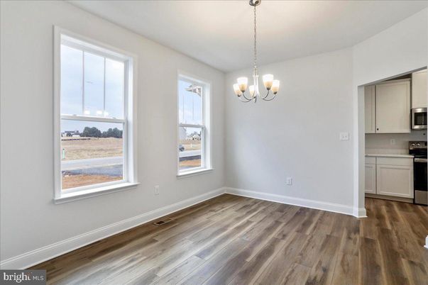 Chandelier, Empty room, Interior, Kitchen, Wood Texture Flooring