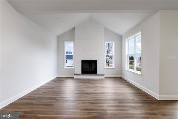 Empty room, Fireplace, Interior, Wood Texture Flooring