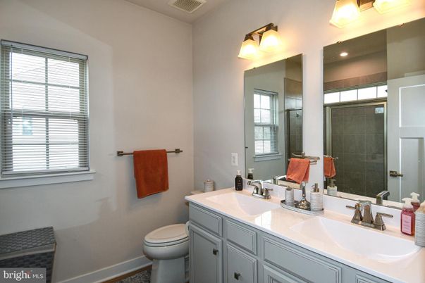 Bathroom, Dual Sink Vanities, Glass Shower, Interior