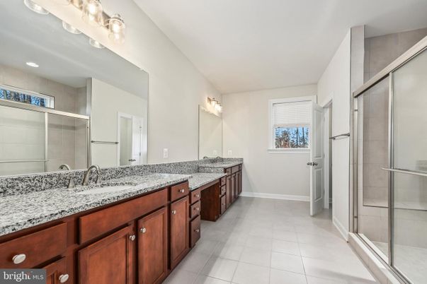 Bathroom, Dual Sink Vanities, Glass Shower, Interior