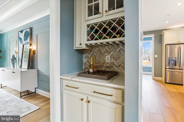 Interior, Kitchen, Recessed Lighting, Stainless Steel Appliances, Tile Countertops, Wood Texture Flooring