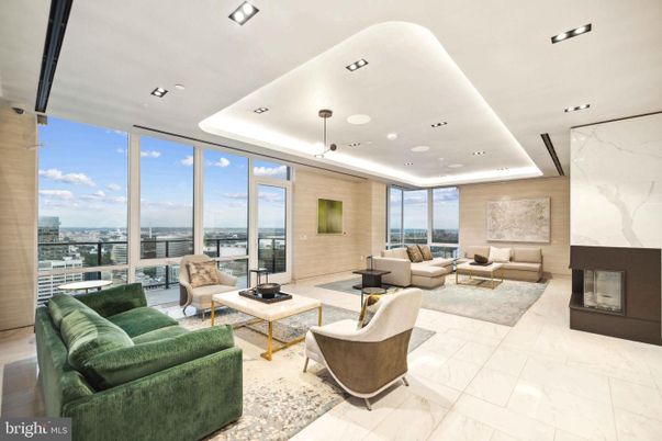 Fireplace, Interior, Living room, Marble, Marble Walls, Recessed Lighting