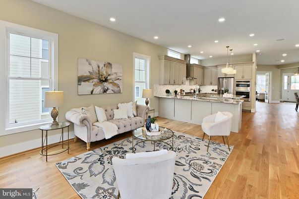 Interior, Kitchen, Living room, Pendant Lights, Recessed Lighting, Stainless Steel Appliances, Wood Texture Flooring