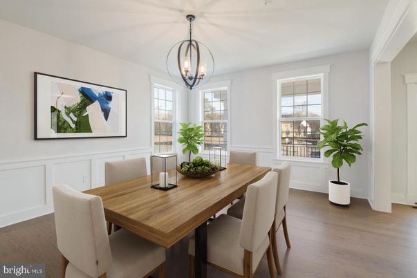 Chandelier, Dining room, Interior, Pendant Lights, Wood Texture Flooring