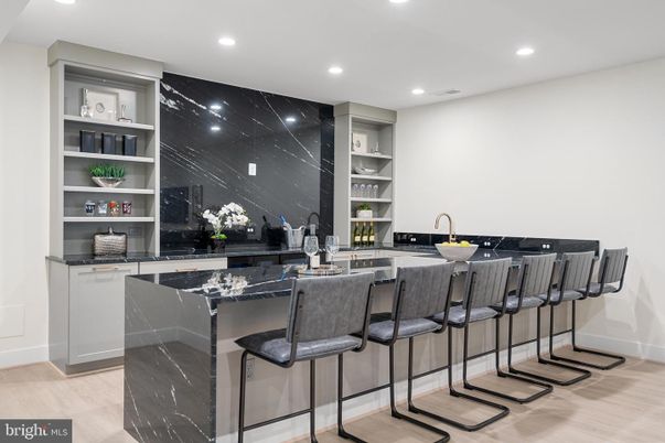 Interior, Kitchen, Marble Walls, Recessed Lighting