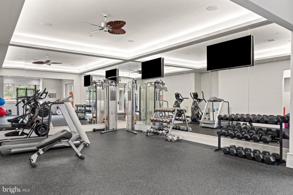 Fitness Equipment, Gym, Interior, Recessed Lighting