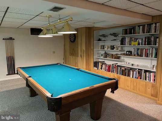 Billiard Table, Game Room, Interior, Pendant Lights