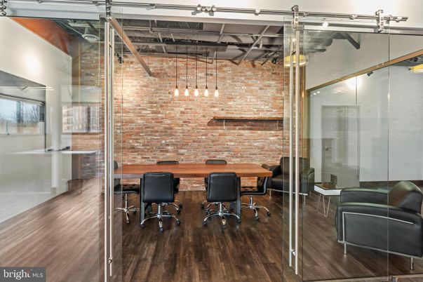 Dining room, Interior, Pendant Lights, Stone Walls, Wood Texture Flooring