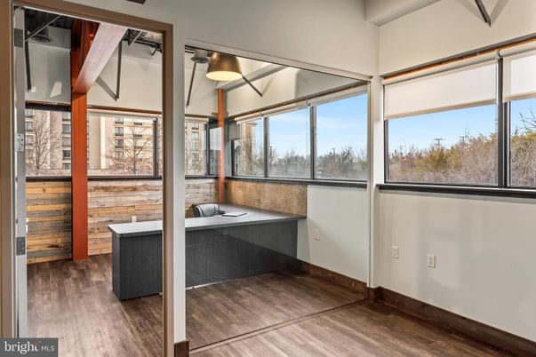 Home Office, Interior, Wood Texture Flooring, Wooden Walls