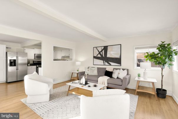 Interior, Kitchen, Living room, Stainless Steel Appliances, Wood Texture Flooring