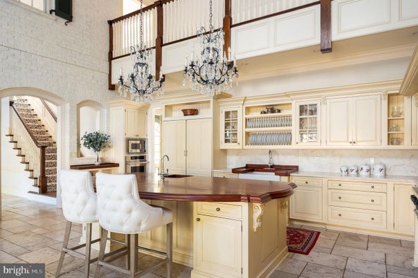 Chandelier, Interior, Kitchen, Stainless Steel Appliances