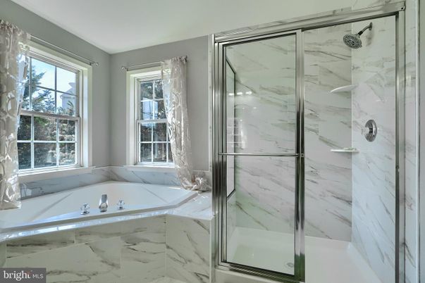 Bathroom, Glass Shower, Interior, Marble Walls