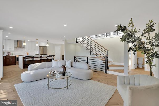 Interior, Kitchen, Living room, Pendant Lights, Recessed Lighting, Wood Texture Flooring