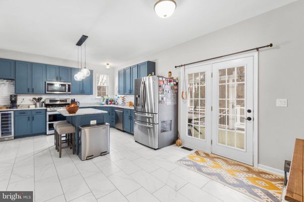 Interior, Kitchen, Marble, Pendant Lights, Stainless Steel Appliances