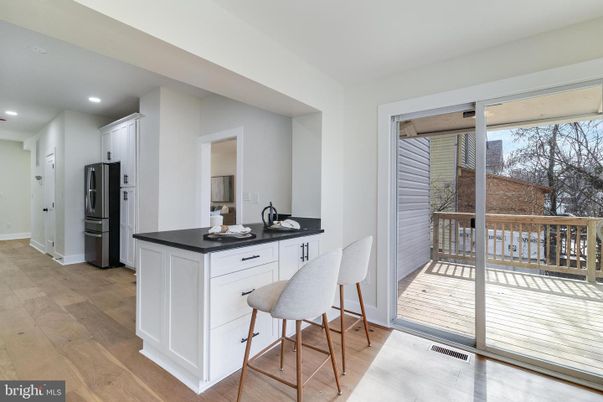Home Office, Interior, Kitchen, Recessed Lighting, Wood Texture Flooring